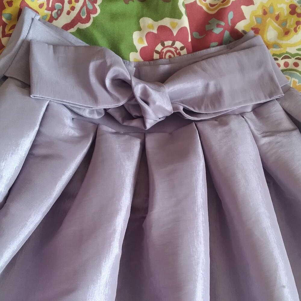 Women's Haute Monde Lavender Taffeta High Waist Skirt Size Large